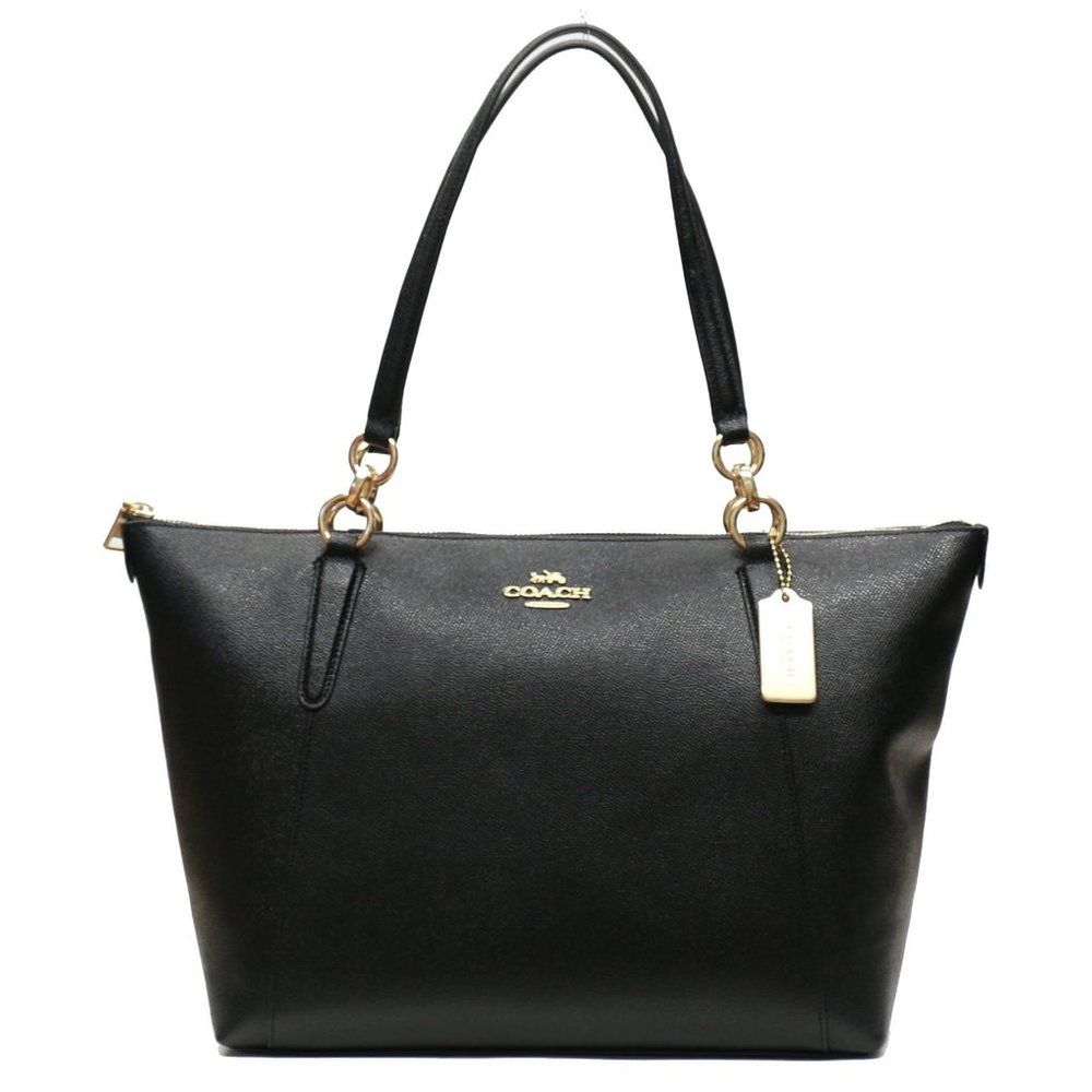NEW Coach classy leather tote shoulder bag black - Picture 2 of 8
